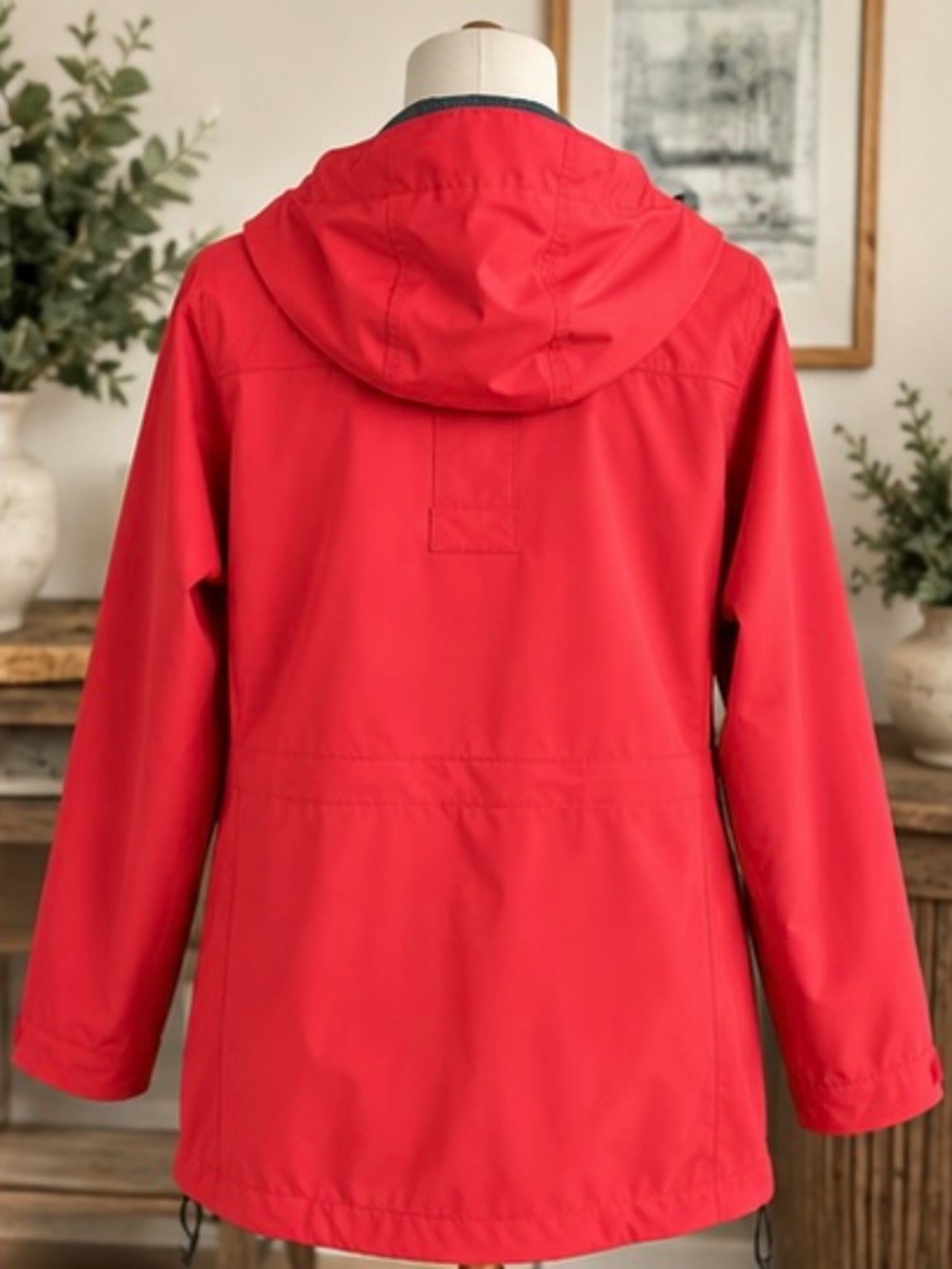 Columbia Staydry Waterproof Rain Jacket XL Altered Sleeves Red Pit Zips - Picture 2 of 12